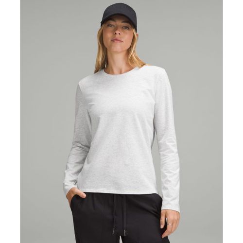 – Haut manches longues col rond en coton biologiques – Light Gris – Taille 2XS - lululemon - Modalova