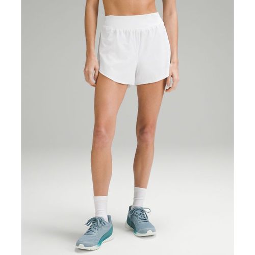 – Short Fast and Free réfléchissant taille haute coupe classiques – 8 cm – Blanc – Taille 0 - lululemon - Modalova