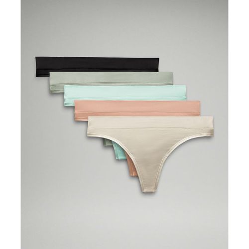 – String UnderEase taille mi-haute Lot de 5s – Noir/Gris/Vert – Taille L - lululemon - Modalova