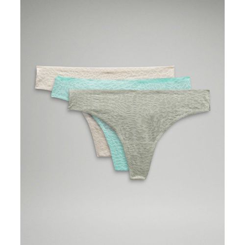 – String InvisiWear en dentelle technique taille mi-haute Lot de 3s – Gris/É – Taille L - lululemon - Modalova