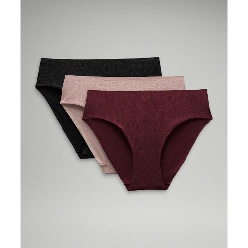 – Culotte bikini InvisiWear en dentelle technique taille mi-haute Lot de 3s – Noir/Rose – Taille 2XL - lululemon - Modalova