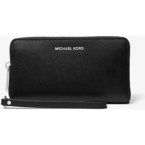 MK Grand étui à sangle en cuir grainé texturé pour smartphone - - Michael Kors - MICHAEL Michael Kors - Modalova