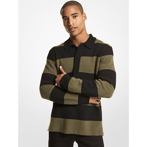 MK Pull rayé en laine mélangée - - Michael Kors - Michael Kors Mens - Modalova