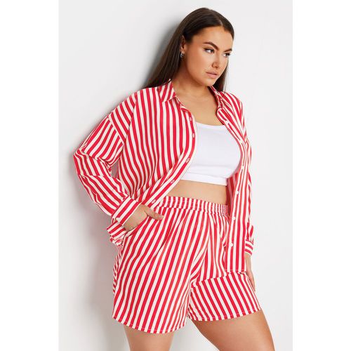 Curve Red Stripe Long Sleeve Shirt, Grande Taille & Courbes - Yours - Modalova
