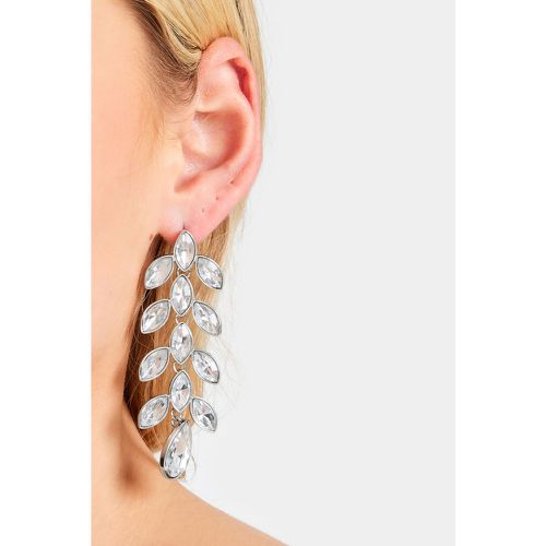 Silver Diamante Statement Earring - Yours - Modalova