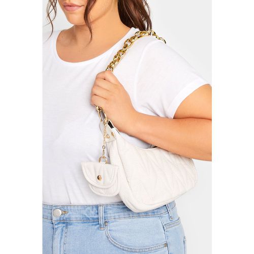 White Quilted Multi Pocket Chunky Chain Bag - Yours - Modalova