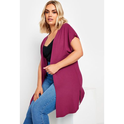 Curve Red Short Sleeve Cardigan, Grande Taille & Courbes - Yours - Modalova