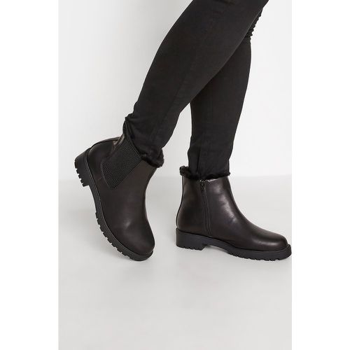 Bottines Coupe Chelsea Fausse Fourrure Pieds Larges E & Extra Larges eee - Yours - Modalova