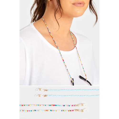 Pack Blue Beaded Sunglasses Chain Set, Grande Taille & Courbes - Yours - Modalova