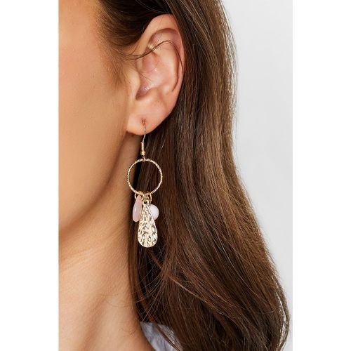 Gold Multi Bead Teardrop Earrings - Yours - Modalova