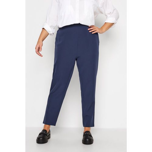 Pantalon Marine Taille Haute Coupe Droite , Grande Taille & Courbes - Yours - Modalova