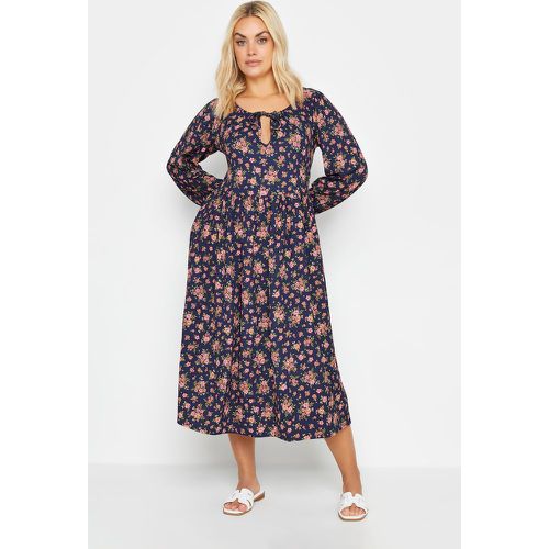 Robe Marine Midaxi Floral Rose , Grande Taille & Courbes - Yours - Modalova