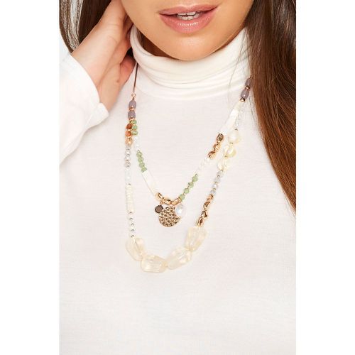 Gold Double Layer Charm Necklace - Yours - Modalova