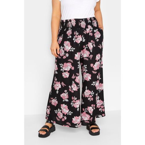 Pantalon Wide Leg Floral Rose , Grande Taille & Courbes - Yours - Modalova