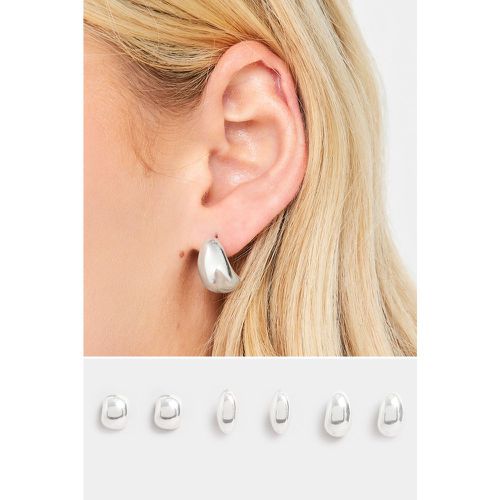 Pack Silver Small Chunky Small Hoops - Yours - Modalova