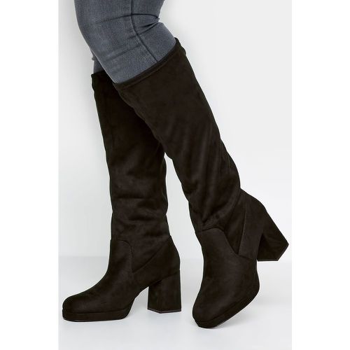 Limited Collection Curve Black Knee High Boots In Extra Wide eee Fit - Yours - Modalova