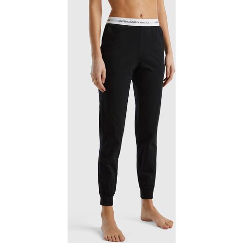 Benetton, Pantalon À Élastique Siglé, taille L, Noir - United Colors of Benetton - Modalova