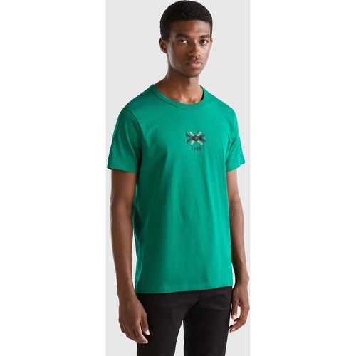 Benetton, T-shirt Vert Forêt En Coton Bio À Imprimé Logo, taille L, Vert - United Colors of Benetton - Modalova