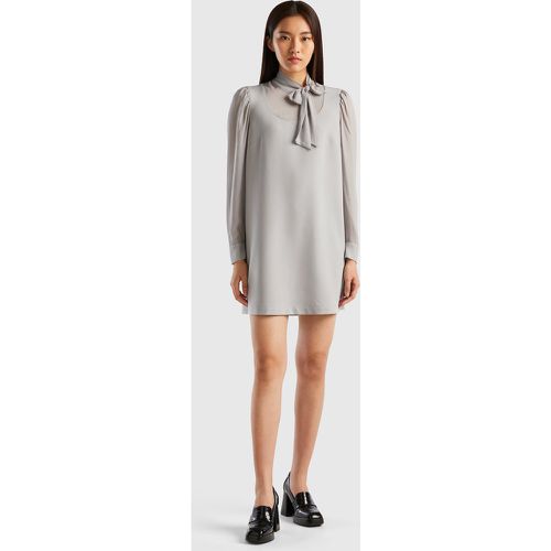 Benetton, Robe Courte À Nœud, taille L, Gris Clair - United Colors of Benetton - Modalova