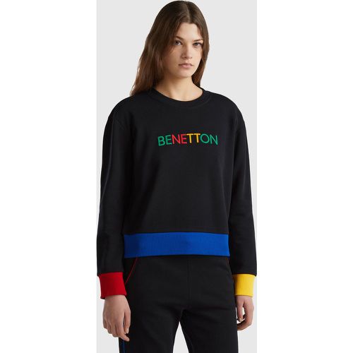 Benetton, Sweat 100 % Coton À Imprimé Logo, taille L, Noir - United Colors of Benetton - Modalova