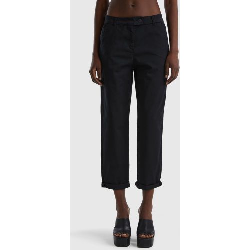 Benetton, Pantalon Chino En Coton Stretch, taille 38, Noir - United Colors of Benetton - Modalova