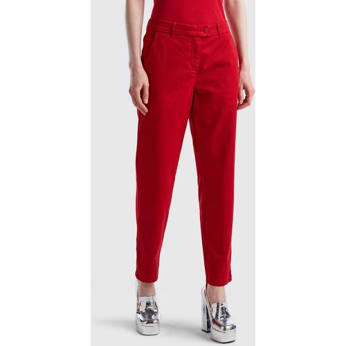 Benetton, Pantalon Chino En Coton Stretch, taille , Rouge - United Colors of Benetton - Modalova