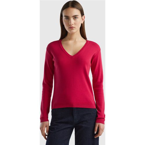 Benetton, Pull En Pur Coton À Col En V, taille M, - United Colors of Benetton - Modalova