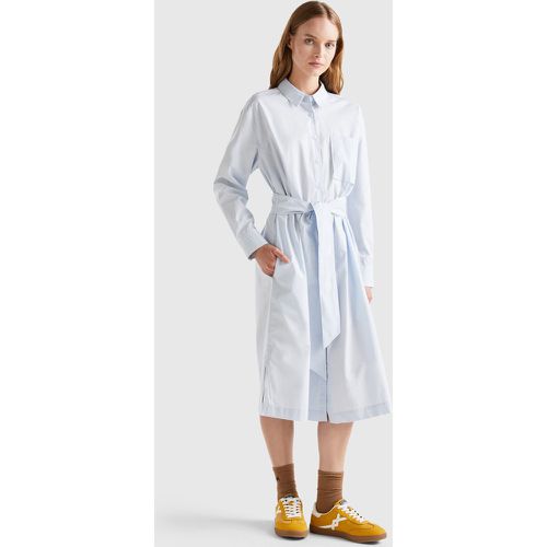 Benetton, Robe Chemisier À Ceinture, taille L, Blanc - United Colors of Benetton - Modalova