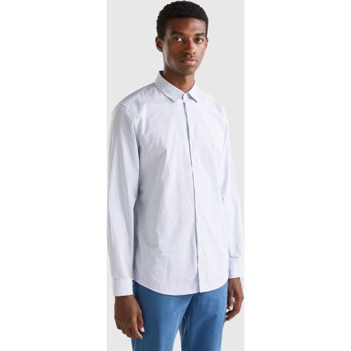 Benetton, Chemise Ajustée À Motif, taille XXL, Bleu Ciel - United Colors of Benetton - Modalova