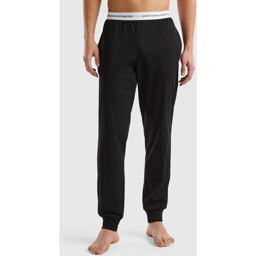 Benetton, Pantalon À Élastique Siglé, taille L, Noir - United Colors of Benetton - Modalova