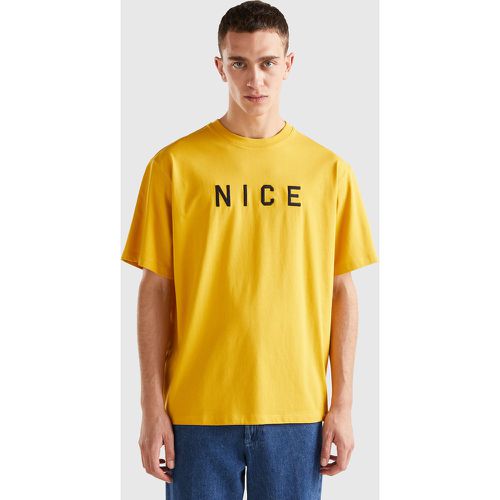 Benetton, T-shirt Avec Imprimé Slogan, taille XXL, Jaune - United Colors of Benetton - Modalova