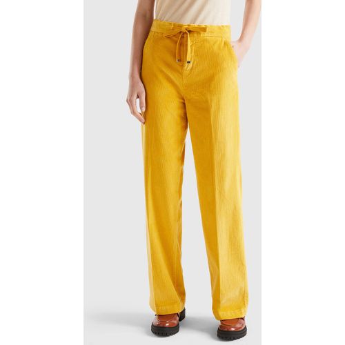 Benetton, Pantalon Ample En Velours, taille 40, Jaune - United Colors of Benetton - Modalova