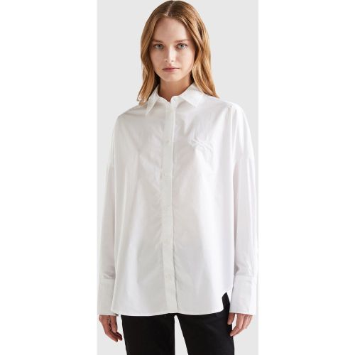 Benetton, Chemise Oversize 100% Coton, taille M, Blanc - United Colors of Benetton - Modalova