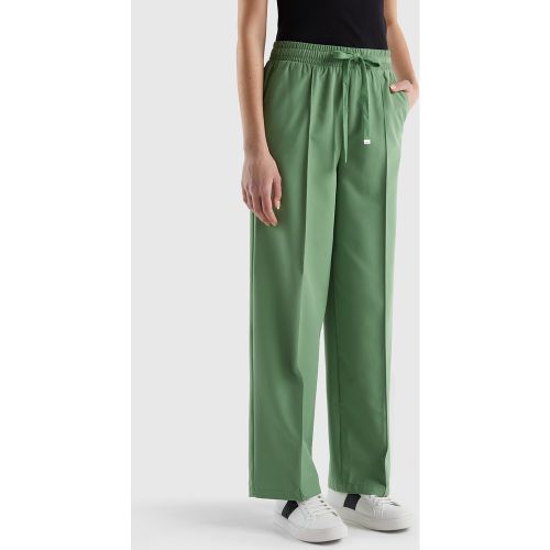 Benetton, Pantalon Fluide À Cordon De Serrage, taille XS, Vert - United Colors of Benetton - Modalova