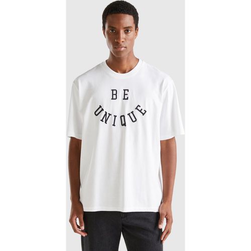 Benetton, T-shirt Avec Imprimé Slogan, taille XXXL, Blanc - United Colors of Benetton - Modalova