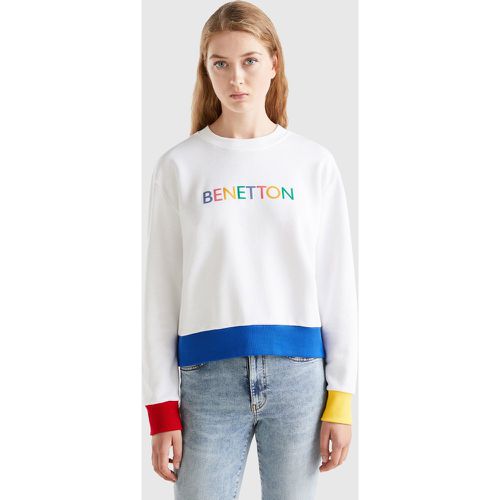 Benetton, Sweat À Imprimé Logo, taille L, Blanc - United Colors of Benetton - Modalova