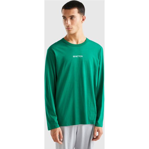 Benetton, Haut 100 % Coton À Manches Longues, taille L, Vert - United Colors of Benetton - Modalova