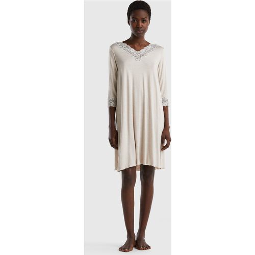 Benetton, Chemise De Nuit Avec Détails En Dentelle, taille L, - United Colors of Benetton - Modalova