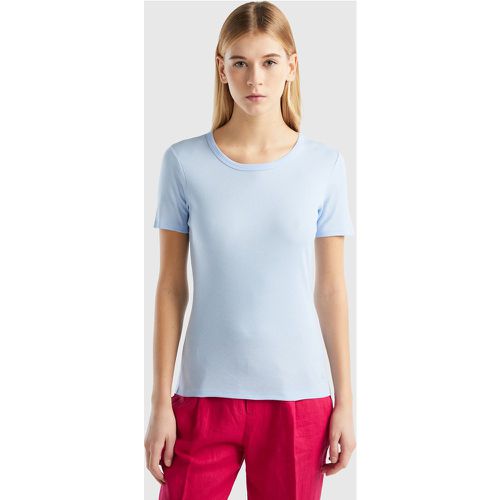 Benetton, T-shirt En Coton Longues Fibres, taille XXS, Bleu Ciel - United Colors of Benetton - Modalova