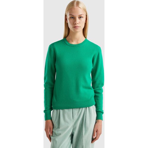 Benetton, Pull Vert À Col Rond En Laine Mérinos, taille L, Vert - United Colors of Benetton - Modalova