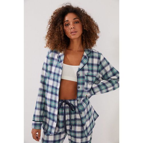 Pyjama chemise 100 % coton carreaux - Women'secret - Modalova