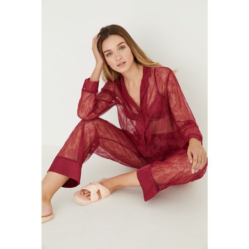 Pyjama chemise long dentelle - Women'secret - Modalova