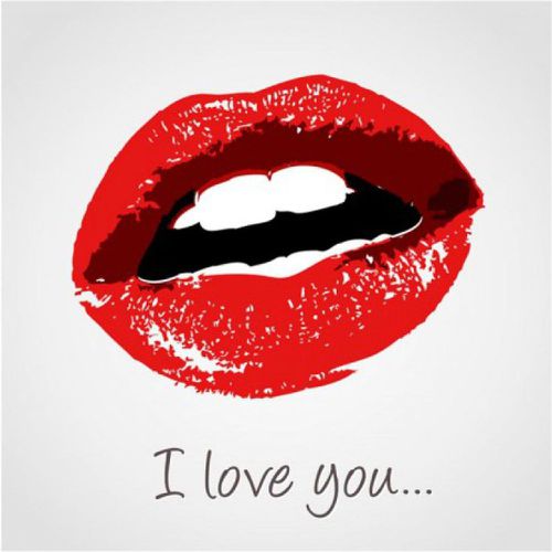 Tableau Bouche I Love You 50X50 cm - 3S. x Home - Modalova