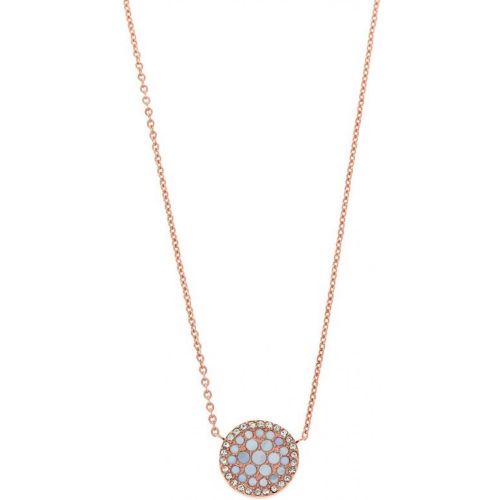 Collier et pendentif Fossil JF01740791 - Collier et pendentif Rosé Cristaux Nacre - Fossil Bijoux - Modalova