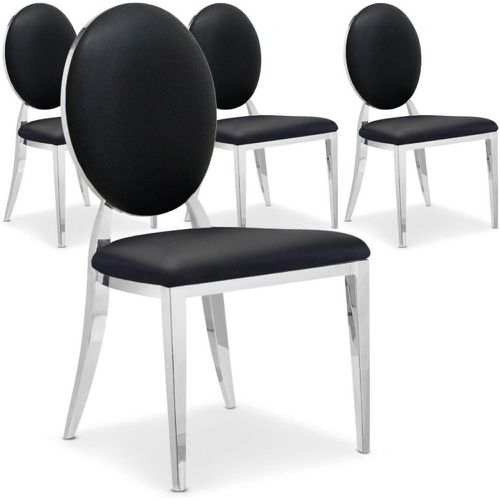 Lot de 4 chaises Sofia Baroque Noir - 3S. x Home - Modalova