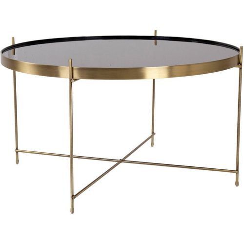 Table Basse Ronde 70 cm en Verre et en Acier FLOUSE - House Nordic - Modalova