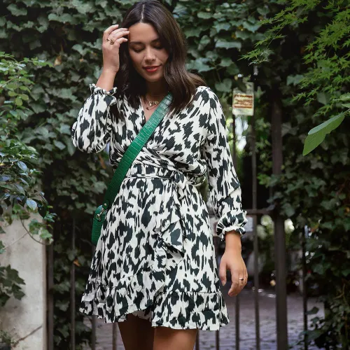Robe manches longues léopard Léo - 3S. x Le Vestiaire - Modalova