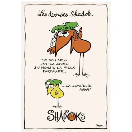 Torchon Coton Shadoks Le bon sens Ecru 48 x 72 - 3S. x Home - Modalova