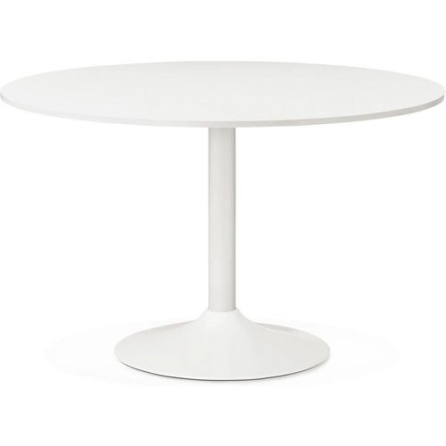 Table en bois ronde blanche EMMA - 3S. x Home - Modalova