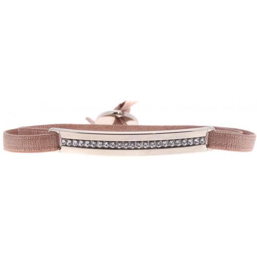 Bracelet A34783 - Bracelet Tissu Beige Cristaux Swarovski - Les Interchangeables - Modalova